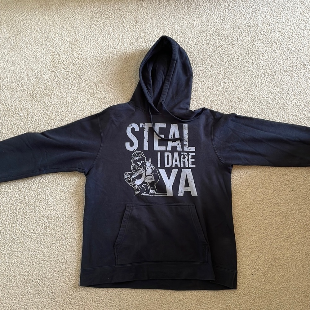 Steal I Dare Ya Softball Catcher Team Sport Pullover Hoodie